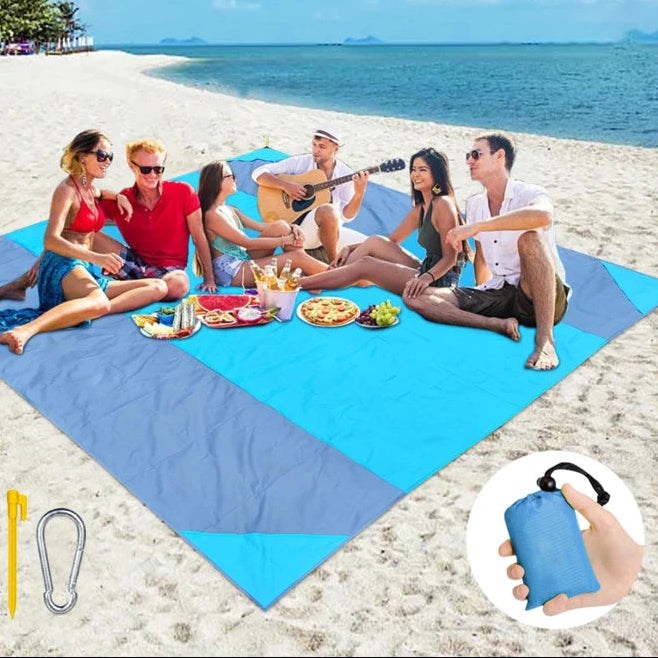 Waterproof Beach Mat Extra Large Outdoor Camping Mat Blanket Folding Sand Free Pocket Mattress Portable Lightweight Picnic Mats