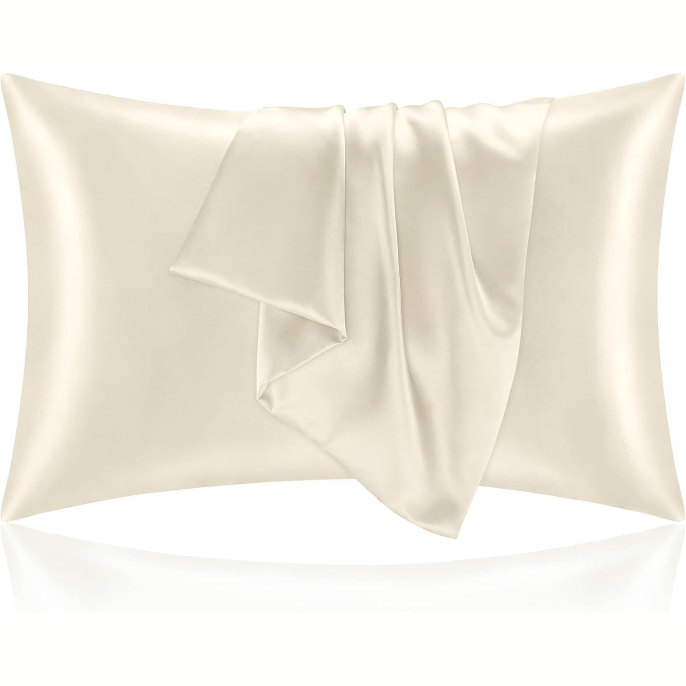 Satin Pillowcase for Hair and Skin, Super Soft and Cooling Similar to Silk Pillow Cases 2 Pack with Envelope Closure, Gift for Women Men(20"X30" Queen Size, Dark Grey)