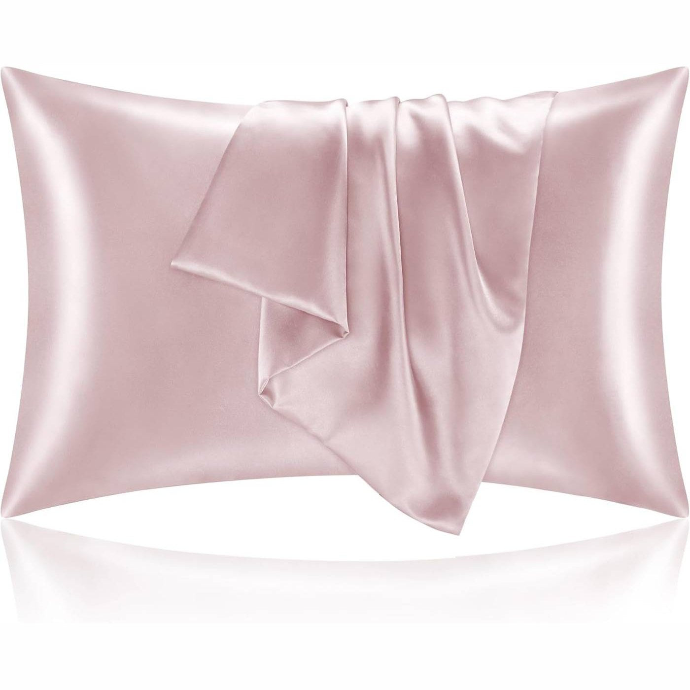 Satin Pillowcase for Hair and Skin, Super Soft and Cooling Similar to Silk Pillow Cases 2 Pack with Envelope Closure, Gift for Women Men(20"X30" Queen Size, Dark Grey)