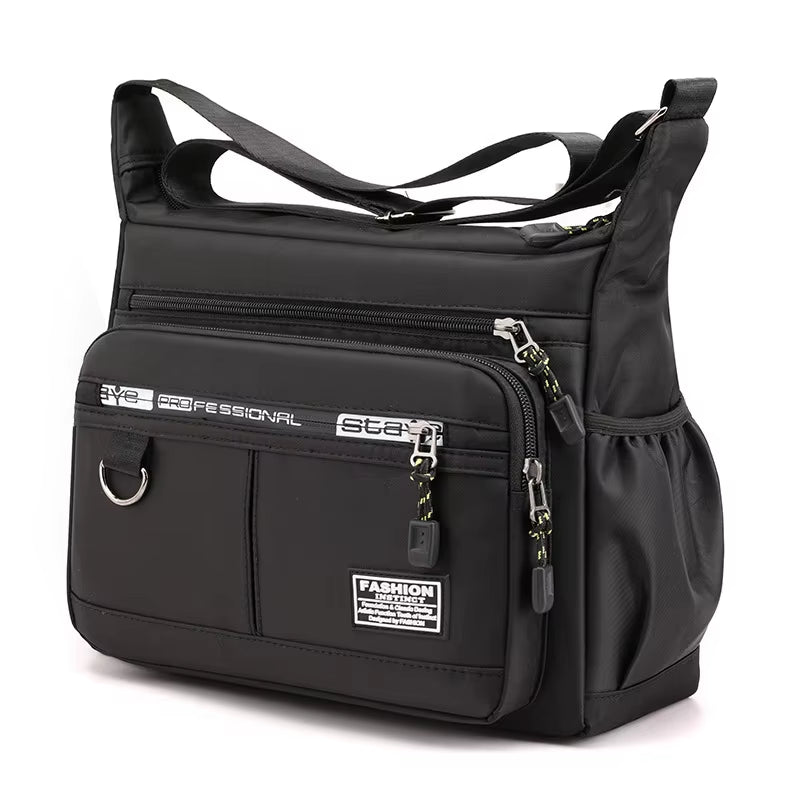 Design Oxford Shoulder Bag Large Capacity Men'S Casual Multi-Layer Pocket Fashion Single Shoulder Crossbody Luxury Messenger Bag