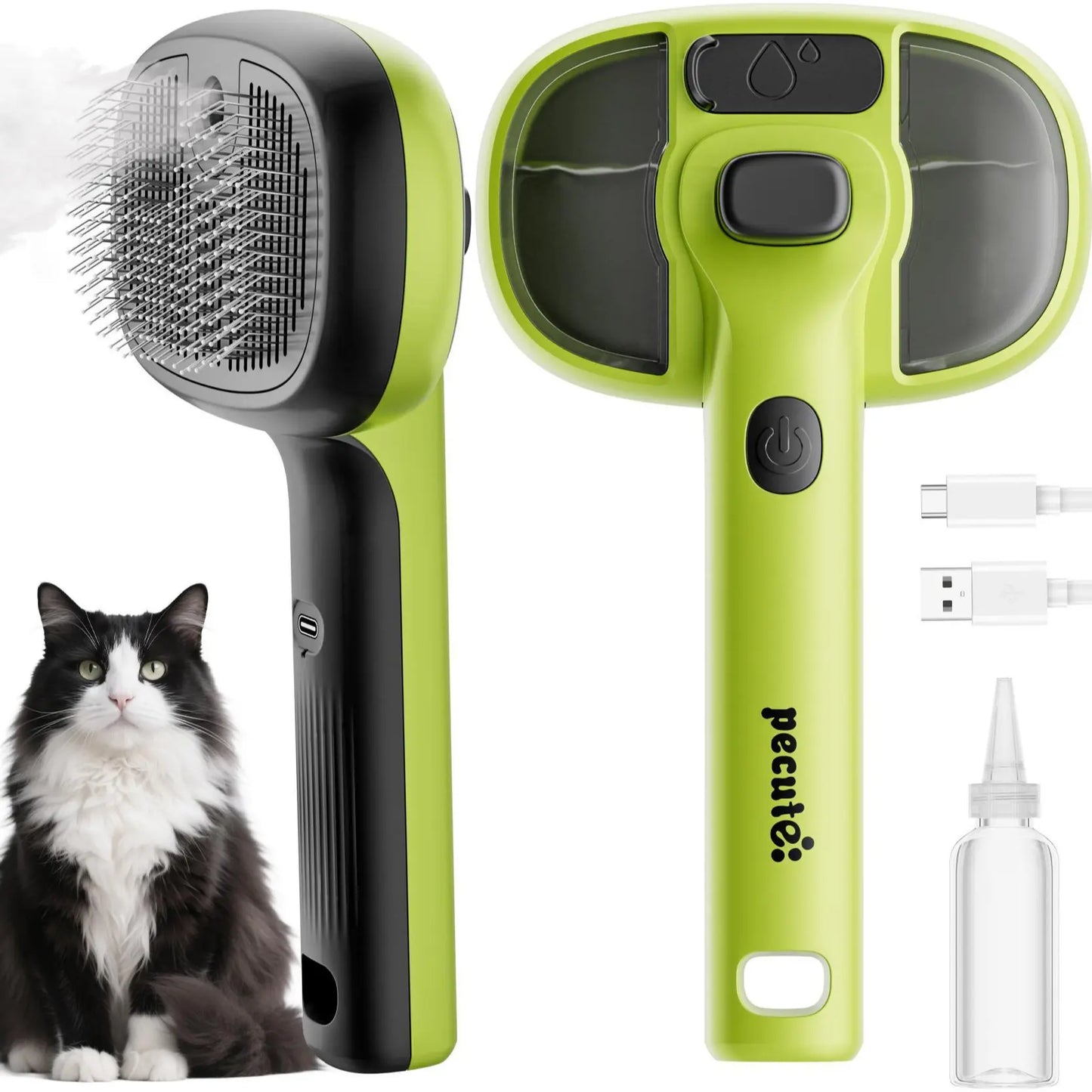 Pet Spray Hair Removal Brush for Cat/Dog – Deshedding & Grooming Tool, One Button Hair Removal Comb,Deshedding Vacuum Brush, Fur Removal Tool, Grooming Trimming Tool,Summervibes,Petlovers