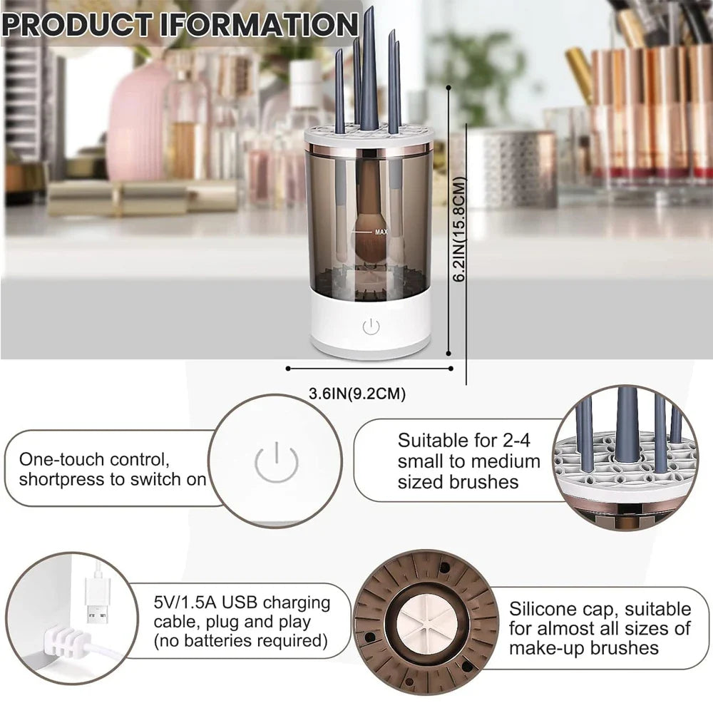 Automatic Electric Makeup Brush Cleaning Machine Fast Dryer