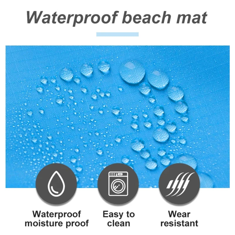 Waterproof Beach Mat Extra Large Outdoor Camping Mat Blanket Folding Sand Free Pocket Mattress Portable Lightweight Picnic Mats