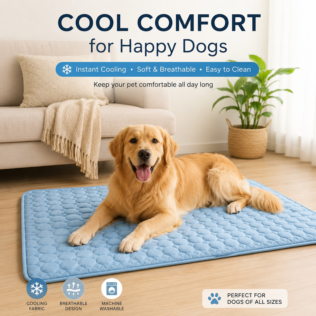 Cooling Pet Mat for Dogs & Cats
