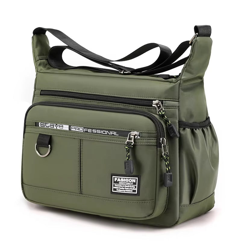 Design Oxford Shoulder Bag Large Capacity Men'S Casual Multi-Layer Pocket Fashion Single Shoulder Crossbody Luxury Messenger Bag