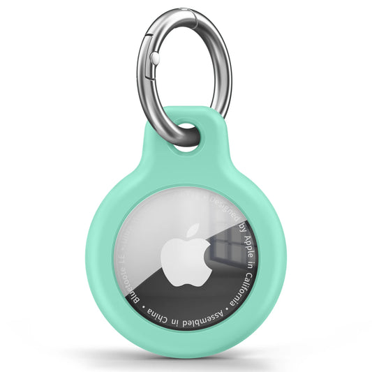 TPU Cover for Apple Air Tag Holder with Keychain Protective Shell Tracker Accessories Anti-Scratch Sleeve for Apple Air Tag Case