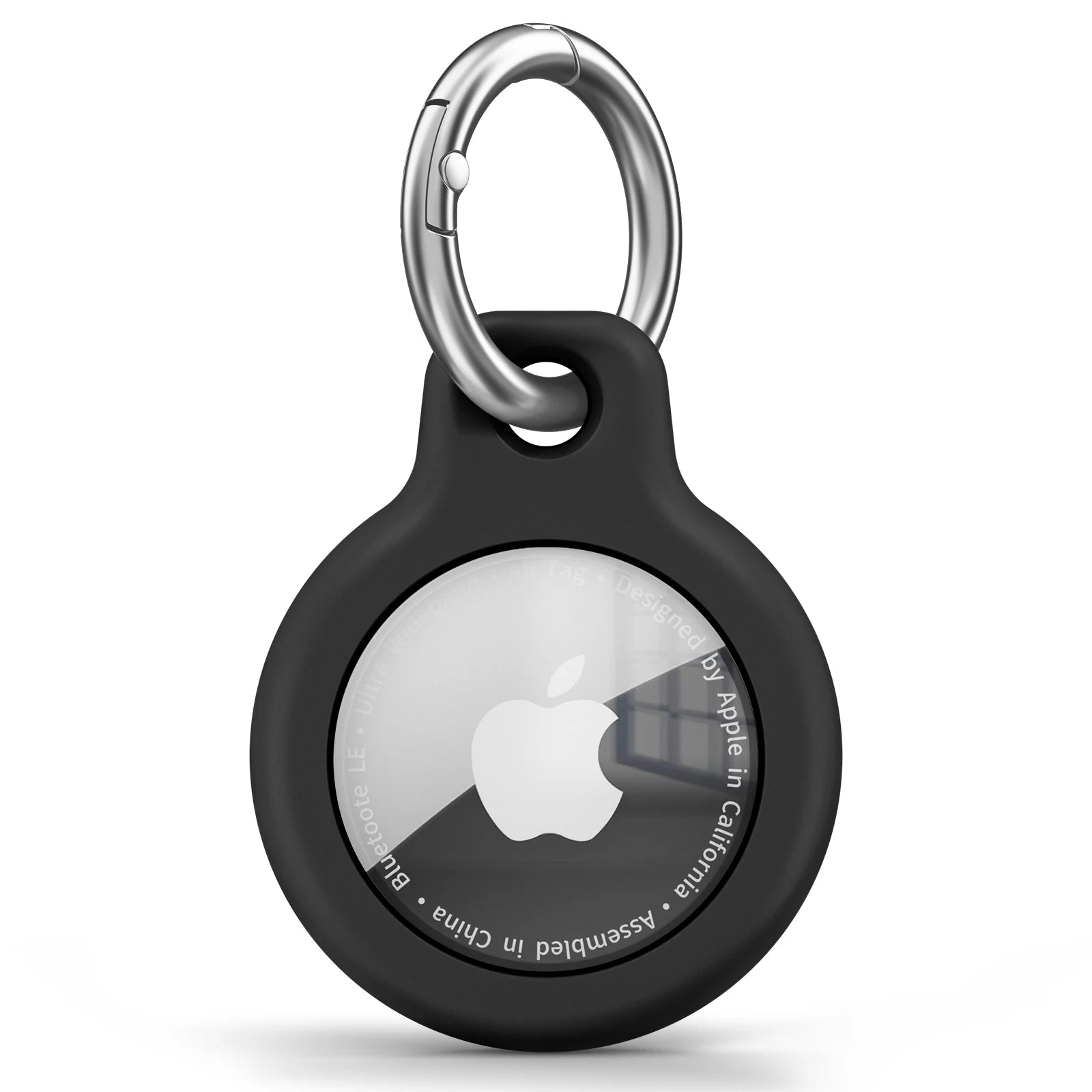 TPU Cover for Apple Air Tag Holder with Keychain Protective Shell Tracker Accessories Anti-Scratch Sleeve for Apple Air Tag Case