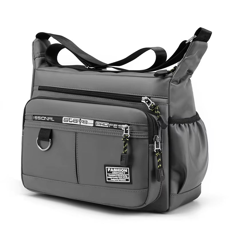 Design Oxford Shoulder Bag Large Capacity Men'S Casual Multi-Layer Pocket Fashion Single Shoulder Crossbody Luxury Messenger Bag